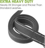 Heavy Duty Dog Leash - 2 Handles by Padded Traffic Handle for Extra Control, 6foot Long - Perfect for Medium to Large Dogs (6 ft, Black) - Image 4