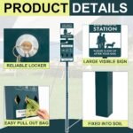Qinyoung Dog Waste Station with Bags Outdoor Pet Bin - Image 3