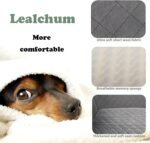 Lealchum Dog Car Seat for Large Size Dog,Soft Fabric Car Dog Bed Filling Memory Foam,2 Clip-On Safety Leashs and 2 Pockets,Removable and Washable Comfy Pet Car Seat(Black/Brown, Large) - Image 3
