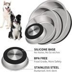 Taglory Stainless Steel Dog Bowls Set of 2, Non-Slip Base, 8 Cup, 59oz - Image 3
