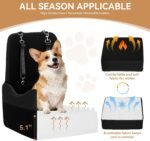 PETSFIT Dog Car Seat with Patented Safety System, 5" Elevated Cushion - Image 3