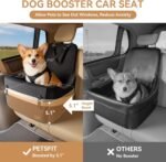 PETSFIT Dog Car Seat with Patented Safety System, 5" Elevated Cushion - Image 4