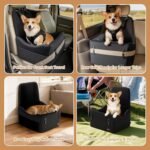 PETSFIT Dog Car Seat with Patented Safety System, 5" Elevated Cushion - Image 8