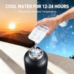 Cibaabo Insulated Dog Water Bottle 32oz Keep Water Cool with 2 Bowls - Image 3