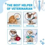 Supet Dog Cone Collar Adjustable After Surgery, Comfortable Pet Recovery Collar & Cone for Large Medium Small Dogs, Elizabethan Dog Neck Collar Plastic Practical - Image 3