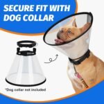 Supet Dog Cone Collar Adjustable After Surgery, Comfortable Pet Recovery Collar & Cone for Large Medium Small Dogs, Elizabethan Dog Neck Collar Plastic Practical - Image 6