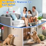 Dog Door Bell for Potty Training, IP55 Waterproof, 55 Ringtones, 0-115dB - Image 7