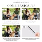 Tweezerman Dual-Sided Detangling Comb-Wide Toothed & Fine Toothed for Pets - Image 4