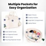 Rubyloo Puffer Dog Travel Bag for Dog Moms, Diaper Bag with Travel Bowls - Image 4