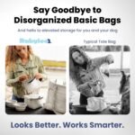 Rubyloo Puffer Dog Travel Bag for Dog Moms, Diaper Bag with Travel Bowls - Image 6