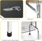 ROOMTEC 46" Dog Grooming Table,Foldable Home Pet Bathing Station with Adjustable Height Arm/Noose/Mesh Tray - Image 4