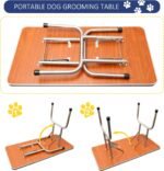 ROOMTEC 46" Dog Grooming Table,Foldable Home Pet Bathing Station with Adjustable Height Arm/Noose/Mesh Tray - Image 6