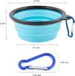 Collapsible Dog Bowls, Travel Dog Cat Water Bowl Portable Foldable Food Dishes with Carabiner Clip for Traveling, Hiking, Walking (Pack of 5) - Image 5
