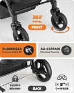 Zoosky Dog Stroller for Medium & Large Dogs, Pet Stroller for 2 Small Dogs - Image 4