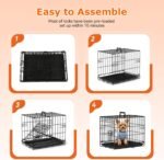FDW | 18" Foldable Metal Dog Crate | Black | Cage for Small Dogs - Image 4
