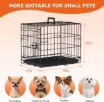 FDW | 18" Foldable Metal Dog Crate | Black | Cage for Small Dogs - Image 7