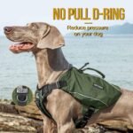ONETIGRIS Y-Shaped Dog Backpack with Handle, Pockets & No Pull D-Rings, Lightweight Hiking Gear for Dogs Hunting Camping Travel (Large, Green) - Image 5