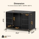 REXWELTEN 48" Heavy Duty Dog Crate for Large Dogs - Image 4