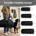 Collapsible Dog Crate for Large Dogs 36 Inch, Portable Travel Soft Dog Kennel with 4-Door Mesh, Large Pet Crate Carrier Indoor & Outdoor, Grey - Image 3