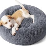 Bedsure Calming Small Dog Bed Donut Washable Cat＆Puppy Bed,23 inches