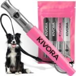 KIVORA 4 Pack Dog Whistle to Stop Barking Neighbors Dog,304 Stainless Steel Adjustable Ultrasonic Silent Dog Training Whistle for Recall & Bark Control,Professional Whistle Suitable for All Dogs(pink)