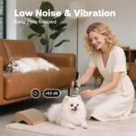 HEAPETS Dog Grooming Clippers, Low Noise, Electric Quiet, Adjustable Clipper Comb, Rechargeable Cordless Dog Hair Clippers for Dogs Cats Pets, Gold - Image 3