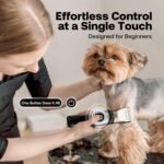 HEAPETS Dog Grooming Clippers, Low Noise, Electric Quiet, Adjustable Clipper Comb, Rechargeable Cordless Dog Hair Clippers for Dogs Cats Pets, Gold - Image 4