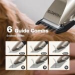 HEAPETS Dog Grooming Clippers, Low Noise, Electric Quiet, Adjustable Clipper Comb, Rechargeable Cordless Dog Hair Clippers for Dogs Cats Pets, Gold - Image 5