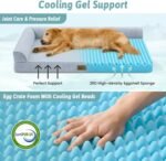 COZY KISS Cooling Dog Bed Orthopedic Foam Dog Bed with Sides - Image 4