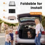 Gardner Pet Portable Dog Crate for Car Travel, Metal Travel Pet Crate with Tray, Tapered Kennel Fit Car Trunk, Pet Carrier for Puppy/Small Dogs, 29" L x 18.5" W x 21" H - Image 4