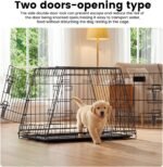 Gardner Pet Portable Dog Crate for Car Travel, Metal Travel Pet Crate with Tray, Tapered Kennel Fit Car Trunk, Pet Carrier for Puppy/Small Dogs, 29" L x 18.5" W x 21" H - Image 6