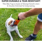 K9 Dog Bite Tug Toy - Made of Durable & Tear-Resistant French Linen - Perfect for Tug of War, Fetch & Puppy Training - Ideal for Medium to Large Dogs - Tough Pull Toy with Strong Handle & Stitching - Image 3