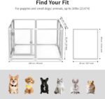 Clear Acrylic Dog Play Pen Indoor (White, 23.6H, 8) - Image 3
