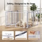 Clear Acrylic Dog Play Pen Indoor (White, 23.6H, 8) - Image 6