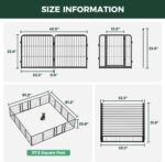 FXW Instant Dog Playpen with RV Step Grid for RV Camping, 24" H, 16 Panels - Image 3