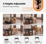 CZPET Elevated Dog Bowls, Splash Guard 4-Height Adjustable, Stainless Bowls - Image 2