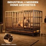 Hiwokk 38 Inch Heavy Duty Dog Crate, Indestructible Kennel for Small Dogs - Image 5