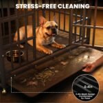 Hiwokk 38 Inch Heavy Duty Dog Crate, Indestructible Kennel for Small Dogs - Image 6