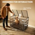 Hiwokk 38 Inch Heavy Duty Dog Crate, Indestructible Kennel for Small Dogs - Image 7