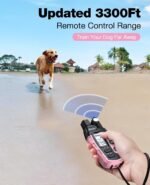 Bousnic Dog Shock Collar - 3300Ft Dog Training Collar with Remote for 5-120lbs Small Medium Large Dogs Rechargeable Waterproof e Collar with Beep (1-8), Vibration(1-16), Safe Shock(1-99) (LightPink) - Image 3