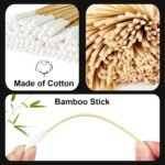Egaageoi 100 Pcs 6 Inch Long Cotton Swabs with Bamboo Handle - Image 7