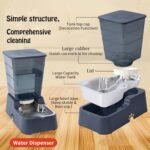 Meikuler Pets Auto Feeder 5.2L,Food Feeder and Water Dispenser Set for Medium & Large Dogs Cats and Pets Animals (Navy) - Image 3