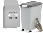 IRIS USA Dog Food Storage Container, Up to 40 lbs, Gray/Dark Gray - Image 3