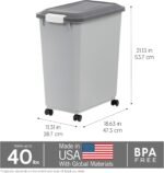 IRIS USA Dog Food Storage Container, Up to 40 lbs, Gray/Dark Gray - Image 4