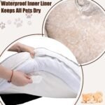 Large Dog Bed with Reusable Potty Pad - 44.1" x 32.3" x 6.3" Beige - Image 4