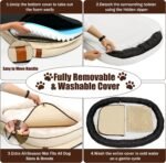 Large Dog Bed with Reusable Potty Pad - 44.1" x 32.3" x 6.3" Beige - Image 5