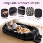 Dark Grey Human Dog Bed - 71''x45''x12'' Size Fits You and Pets - Image 3