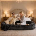 Dark Grey Human Dog Bed - 71''x45''x12'' Size Fits You and Pets - Image 7