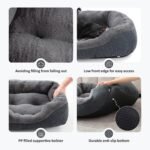 INVENHO Small Dog Bed for Small Dogs, Cat Beds for Indoor Cats Washable, Orthopedic Dog Bed, Warming Soft Calming Sleeping Puppy Bed Durable Pet Bed with Anti-Slip Bottom S(20"x19"x6") - Image 3