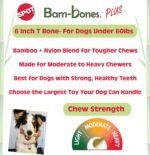 SPOT Bam-Bones Plus T-Bone Dog Chew, Beef, 6in, 30-60 lb Heavy Chewers - Image 3